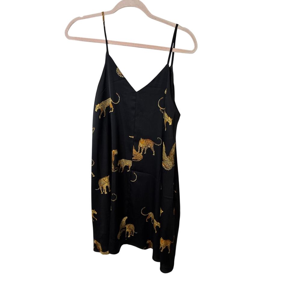 Project Judith March X Shannon Ford Leopard Tribal Tiger Queen Mini Slip Dress M - Picture 2 of 7